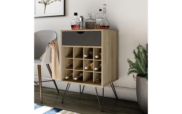 Catoosa Wooden Drinks Serving Trolley In Natural