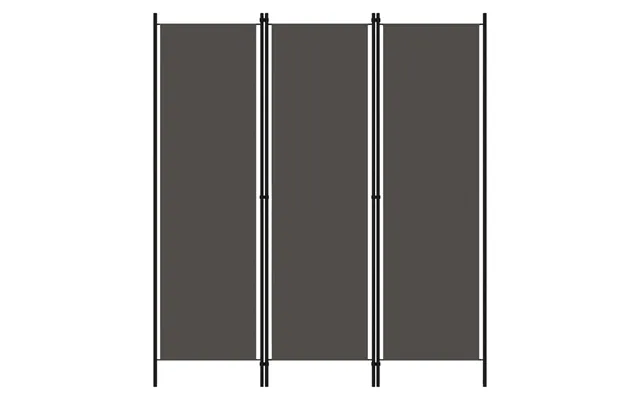 Celina Fabric 3 Panels 150cm X 180cm Room Divider In Anthracite