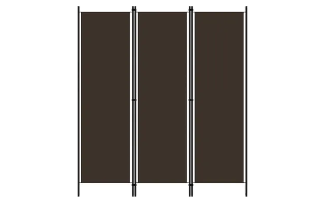 Celina Fabric 3 Panels 150cm X 180cm Room Divider In Brown