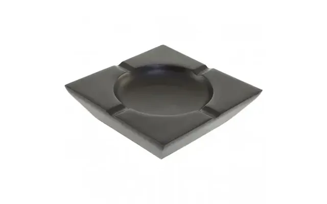 Charlton Aluminium Square Ashtray In Matt Black