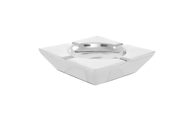 Charlton Aluminium Square Ashtray In Silver Nickel