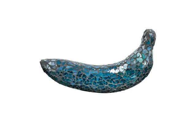 Clisson Decorative Mosaic Glass Banana Fruit In Blue