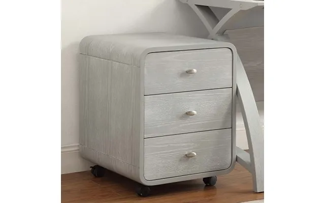 Cohen Wooden Office Pedestal With 3 Drawers In Grey