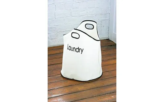 Cream Nylon Laundry Bag With 2 Handles