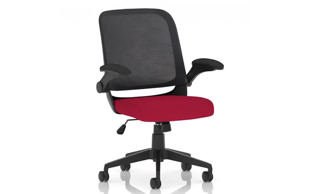 Crowley Fabric Office Chair With Folding Arms In Bergamot Cherry