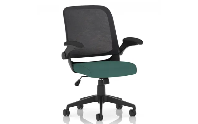 Crowley Fabric Office Chair With Folding Arms In Kelp