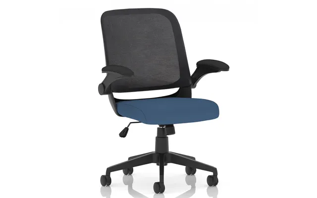 Crowley Fabric Office Chair With Folding Arms In Limpet