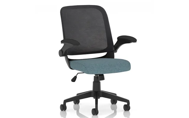 Crowley Fabric Office Chair With Folding Arms In Quench