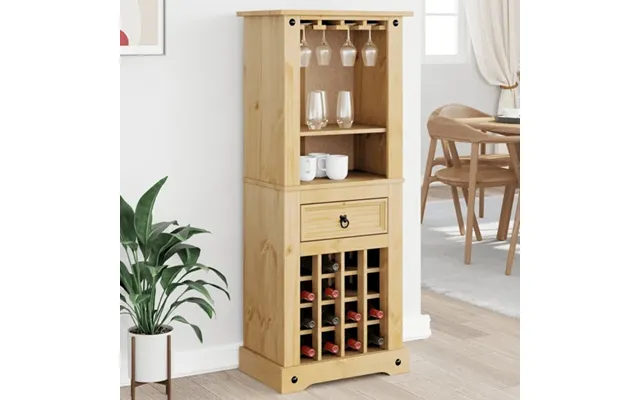 Croydon Wooden Wine Cabinet With 1 Drawer In Brown