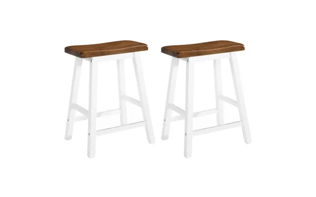 Darla Outdoor Brown And White Wooden Bar Stool In A Pair