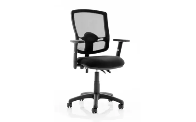 Eclipse Black Deluxe Office Chair With Adjustable Arms