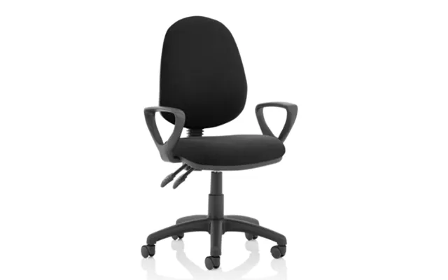 Eclipse Ii Fabric Office Chair In Black With Loop Arms