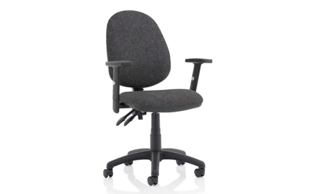 Eclipse Ii Fabric Office Chair In Charcoal With Adjustable Arms