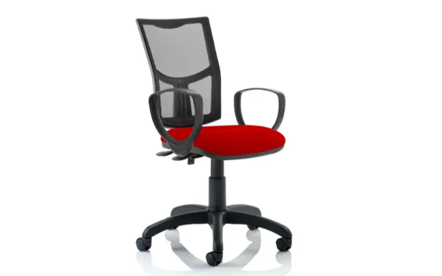 Eclipse Ii Mesh Back Office Chair In Cherry With Loop Arms