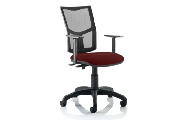 Eclipse Ii Mesh Back Office Chair In Chilli And Adjustable Arms