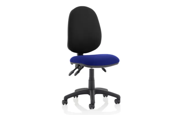 Eclipse Iii Black Back Office Chair In Stevia Blue No Arms