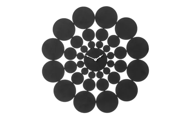 Efroya Round Metal Wall Clock In Black