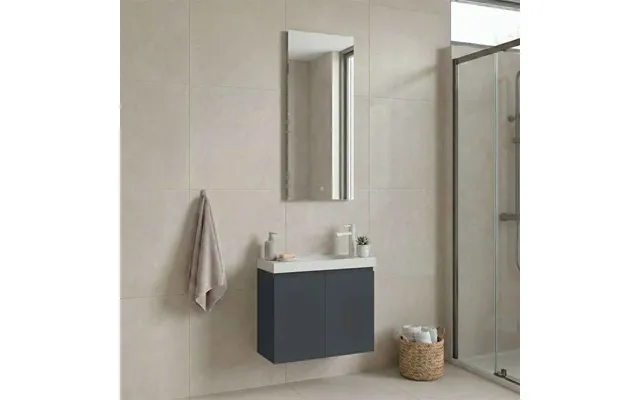 Ferla Wooden Bathroom Furniture Set With 2 Doors In Matte Anthracite
