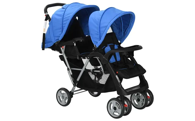 Firenze Steel Tandem Stroller - Blue And Black