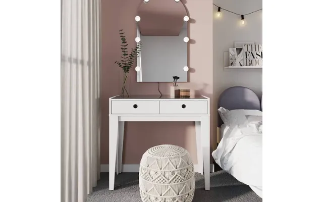 Fletcher Wooden Dressing Table With 2 Drawers In White