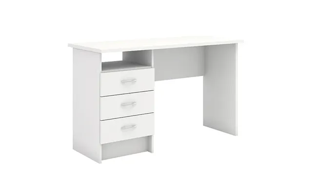 Frosk Wooden Laptop Desk With 3 Drawers In White