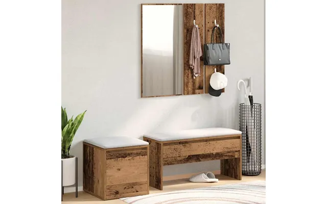 Gaius Wooden Hallway Furniture Set In Brown