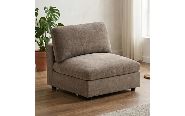 Galnor Fabric Armless Chair In Hazelnut