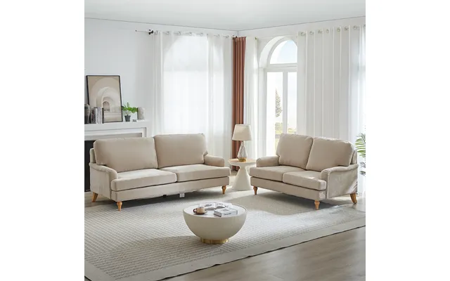 Hampshire Fabric 3 2 Seater Sofa Set In Stone