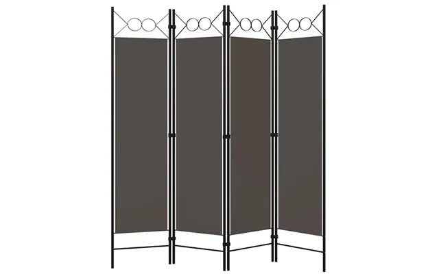 Hecate Fabric 4 Panels 160cm X 180cm Room Divider In Anthracite