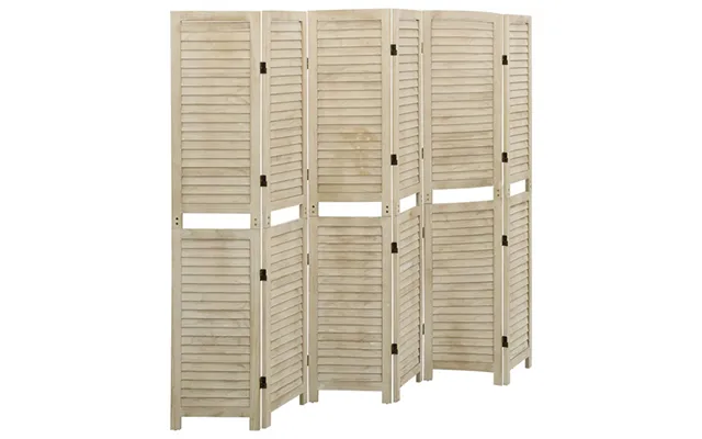 Helsa Wood Paulownia 6 Panels 210cm X 165cm Room Divider