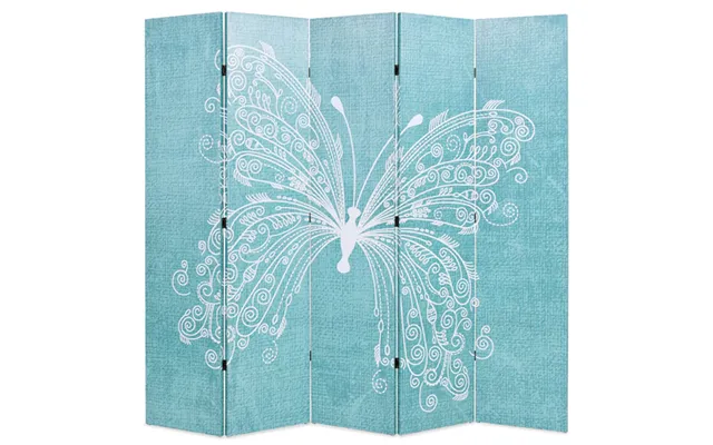 Hessa Folding 200cm X 170cm Room Divider In Butterfly Blue