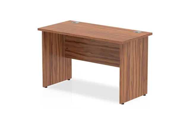 Impales 600mm Computer Desk In Walnut With Panel End Leg
