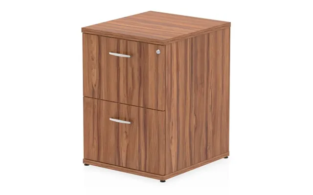 Impulse Wooden 2 Drawers Filing Cabinet In Walnut