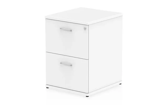Impulse Wooden 2 Drawers Filing Cabinet In White