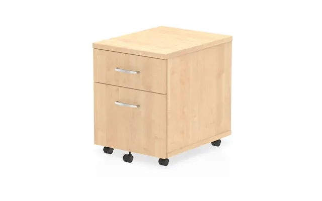 Impulse Wooden 2 Drawers Mobile Pedestal In Maple