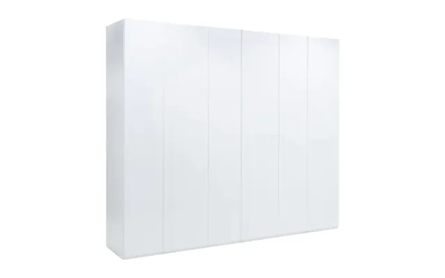 Iowa High Gloss Wardrobe With 6 Hinged Doors In White