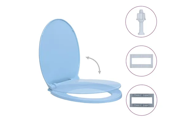 Irvine Pp Oval Soft-close Toilet Seat - Blue