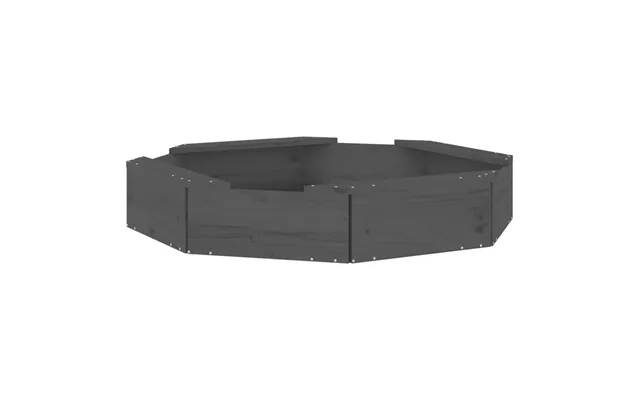 Ivins 111cm Wooden Octagon Kids Sandbox - Grey