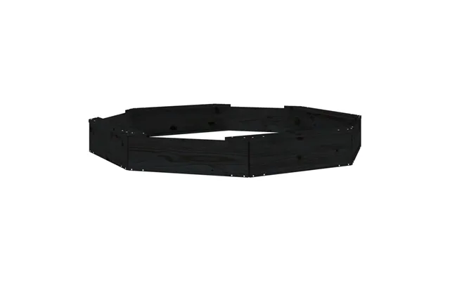 Ivins 159.5cm Wooden Octagon Kids Sandbox - Black