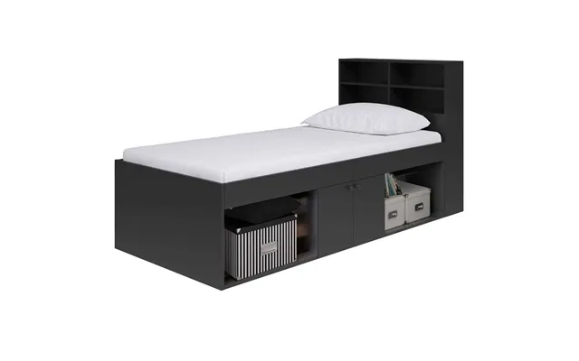 Jasper Wooden Low Single Bed In Black