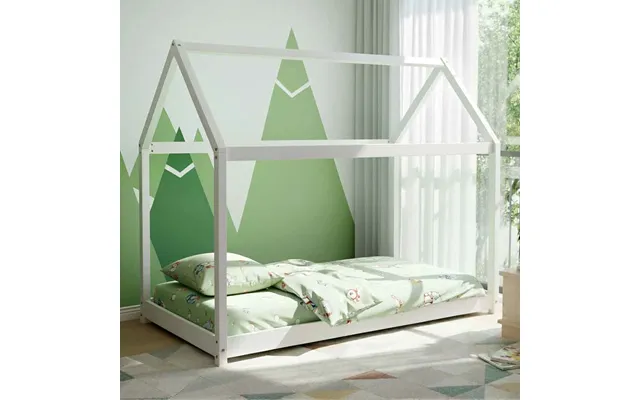 Joliette Wooden Single House Bed In White
