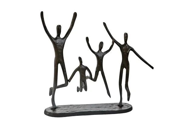 Jumping Iron Design Sculpture In Burnished Bronze