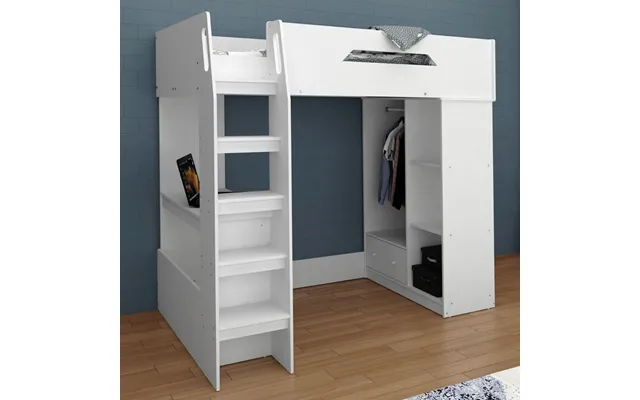 Karlstad Wooden Mid Sleeper With Storage In White