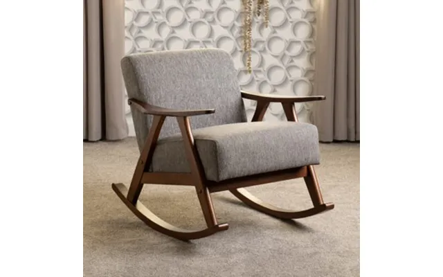 Kassel Fabric Rocking Chair In Grey