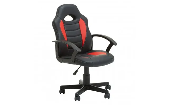 Katy Faux Leather Gaming Chair In Black And Red