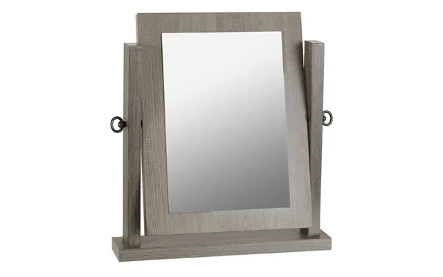 Laggan Dressing Table Mirror In Black Wood Grain Frame