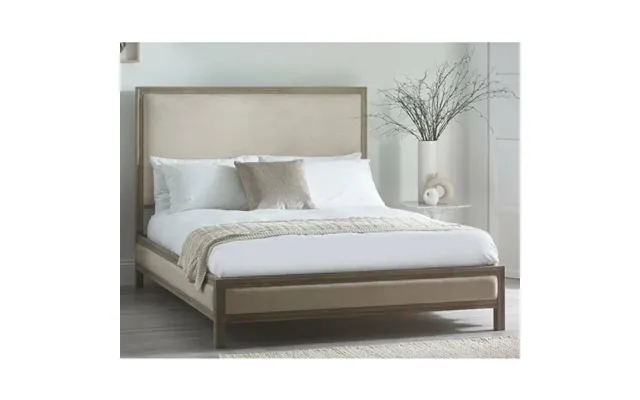 Lenoir Fabric Headboard Double Bed In Ivory