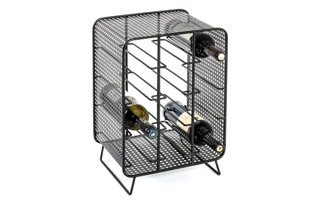 Lethbridge Metal Bottle Rack In Black