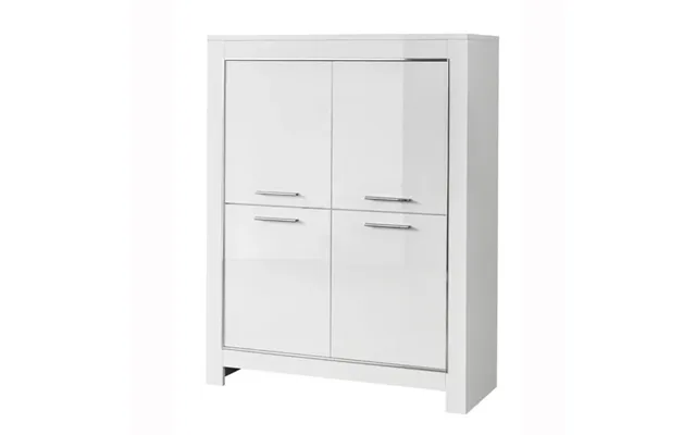 Lorenz Modern Bar Unit In White High Gloss With 4 Doors