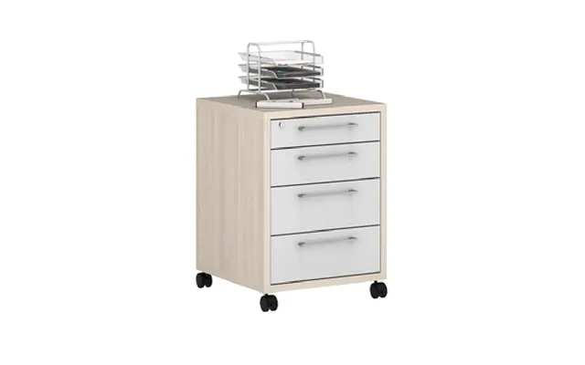 Macon Wooden Office Mobile Pedestal In Warm Mapple